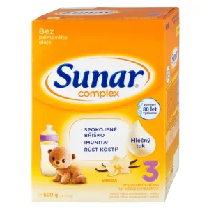 Sunar Complex 3 vanilka 600 g,SUNAR Complex 3 Mlieko batoľacie Vanilka 600 g