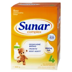 Sunar Complex 4 mliečna výživa (od ukonč. 24. mesiaca) (inov.2020) 1x600 g
