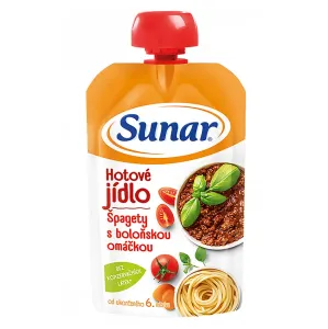 Sunar Hotové jedlo Špagety s boloňskou omáčkou (od ukonč. 6. mesiaca) 120 g