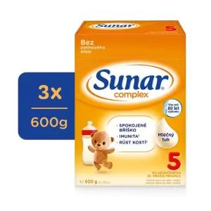 3x SUNAR Complex 5 Mlieko dojčenské 600 g #7351192