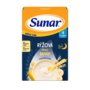 SUNAR Mliečna ryžová kaša na dobrú noc Banánová 4m+ 210 g