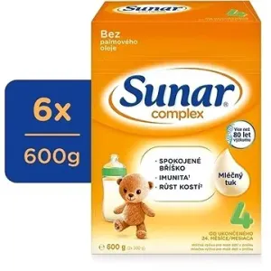 Sunar Complex 4 batoľacie mlieko, 6× 600 g