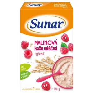 Sunar MALINOVÁ kaša mliečna ryžová (od ukonč. 4. mesiaca) 1x225 g