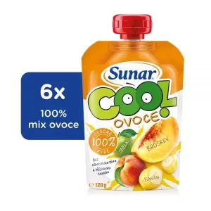 6x SUNAR Cool ovoce Broskev-Banán-Jablko (120 g) - ovocný příkrm #9556288