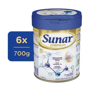 6x SUNAR Mlieko počiatočné Premium 1 700 g #7351355