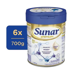 6x SUNAR Mlieko pokračovacie Premium 2 700 g #7351354