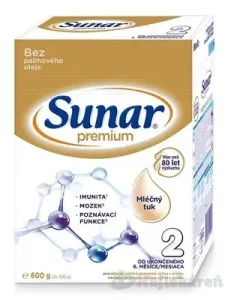 Sunar Premium 2 mliečna výživa, 600g
