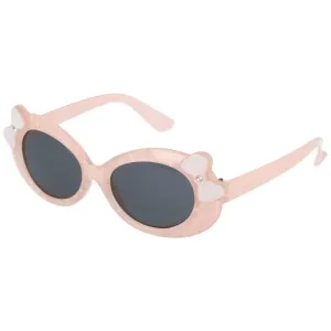 Béžovo-biele bodkované slnečné okuliare pre deti "Sweet"