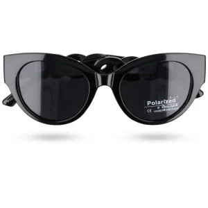 Čierne dámske luxusné polarizačné okuliare "Vivien"