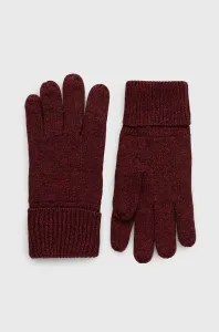 Bavlnené rukavice Superdry pánske, bordová farba