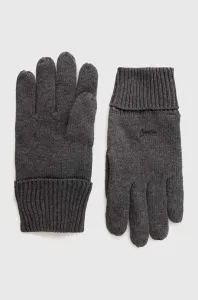 Bavlnené rukavice Superdry pánske, šedá farba