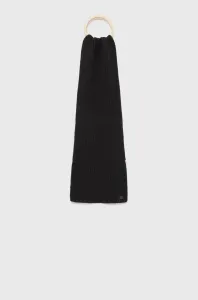 Vlnený šál Superdry čierna farba, jednofarebný #190065