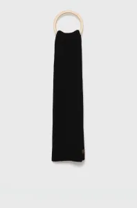 Vlnený šál Superdry čierna farba, jednofarebný #189699