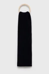Vlnený šál Superdry tmavomodrá farba, jednofarebný #187047