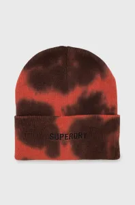 Bavlnená čiapka Superdry červená farba, bavlnená