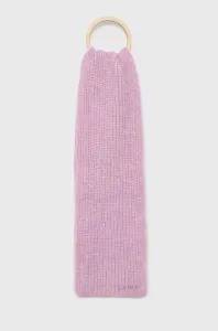 Šál s prímesou vlny Superdry ružová farba, vzorovaný