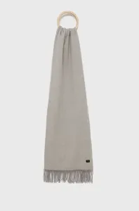 Vlnený šál Superdry šedá farba, vzorovaný #187213