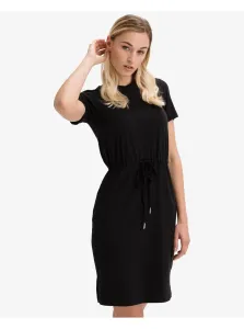 Black Women's Short Dress with Waist Tightening SuperDry - Women #1056163