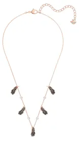 Swarovski Nežný bronzový náhrdelník s pierkami Naughty 5497874