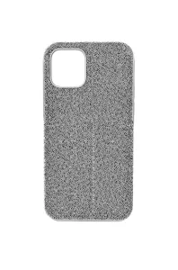 Puzdro na mobil iPhone 12/12 Pro High Swarovski šedá farba