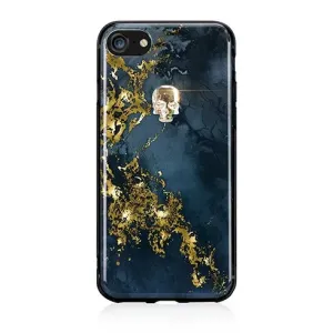Swarovski kryt Treasure pre iPhone 8 - Onyx/Gold Skull IP8-TR-BK-GLD