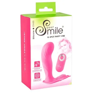 SMILE G-Spot Panty – nabíjací pripínací vibrátor na diaľkové ovládanie (ružový)