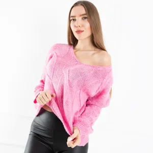 Ružový dámsky sveter - Oblečenie