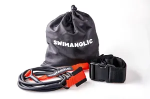 Posilovací gumy swimaholic safety cord short belt červená