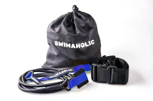 Posilovací gumy swimaholic safety cord short belt modrá