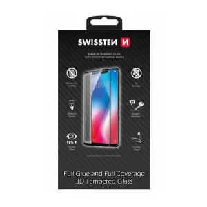 Swissten Ultra durable 3D Full Glue Ochranné tvrdené sklo, iPhone 12 / 12 Pro, čierne