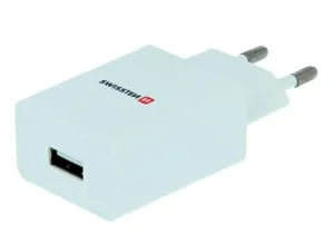 SWISSTEN Napájací adaptér Swissten smart IC 1x USB, napájanie 1A, biely