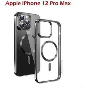 Swissten Clear Jelly MagStick Metallic na iPhone 12 Pro Max čierny