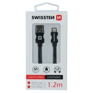 SWISSTEN Dátový kábel Swissten USB / Lightning, 1,2m černý