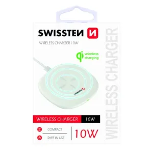 Bezdrôtová nabíjačka Swissten 10 W, biela 22055501