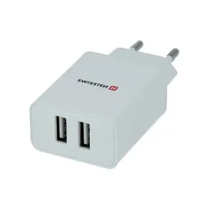 Sieťový Adaptér Swissten Smart IC 2x USB 2,1A + Dátový kábel USB / Lightning MFi 1,2 m, biely 22055000