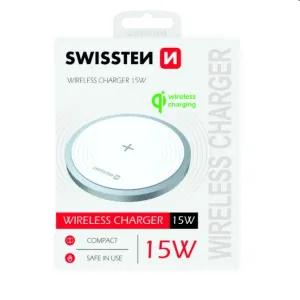 Bezdrôtová nabíjačka Swissten Wireless Charger 15W Biela