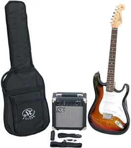 SX SE1 3-Tone Sunburst Elektrická gitara