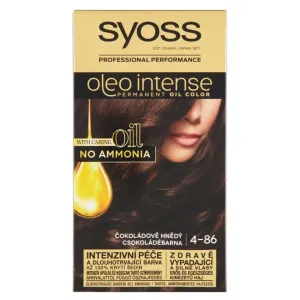 Syoss Oleo Intense Permanent Oil Color 50 ml farba na vlasy pre ženy 4-86 Chocolate Brown na farbené vlasy