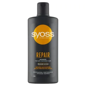 Syoss Repair Shampoo 440 ml šampón pre ženy na poškodené vlasy; na šedivé vlasy