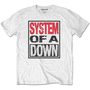 System of a Down Tričko Triple Stack Box Unisex White L