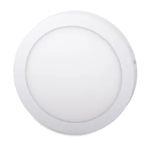 T-LED Biely prisadený LED panel guľatý 220mm 18W Farba svetla: Teplá biela 10286