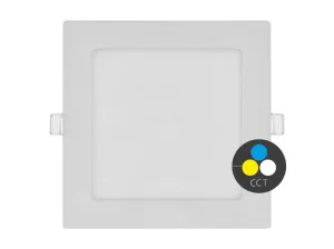 T-LED Biely vstavaný LED panel hranatý 174 x 174mm 12W 24V CCT 102205