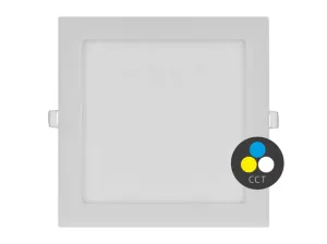 T-LED Biely vstavaný LED panel hranatý 225 x 225mm 18W 24V CCT 102206