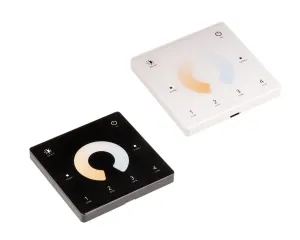 T-LED DimLED bezdrôtový nástenný ovládač SLIM CCT 4-kanálový Vyberte farbu: Čierna 069311