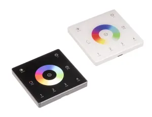 T-LED DimLED bezdrôtový nástenný ovládač SLIM RGB a RGBW 4-kanálový Vyberte farbu: Biela 069312