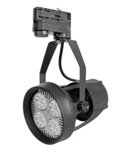 T-LED Čierne lištové svietidlo 3F + LED žiarovka 35W Farba svetla: Denná biela 105601_032602