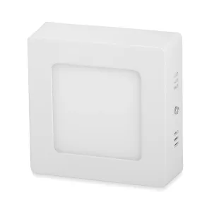 T-LED Biely prisadený LED panel hranatý 115x115mm 6W Farba svetla: Studená biela 10273