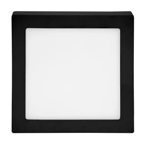 T-LED Čierny prisadený LED panel hranatý 170x170mm 12W Farba svetla: Studená biela 102155