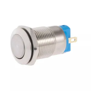 T-LED Vypínač tlačidlový M12 250V/5A kovový 113102