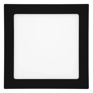 T-LED Čierny vstavaný LED panel hranatý 120 x 120mm 6W Farba svetla: Denná biela 102111